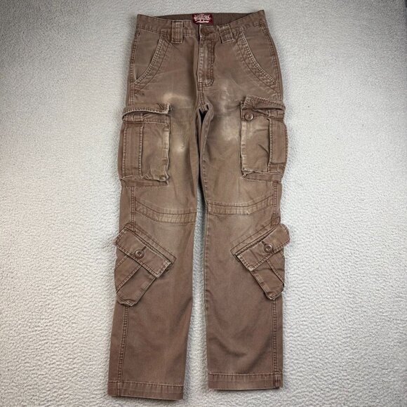 Matchstick Military Cargo Pants Men 28x28 Brown Relaxed Outdoors Faded Gorpcore - Picture 1 of 8